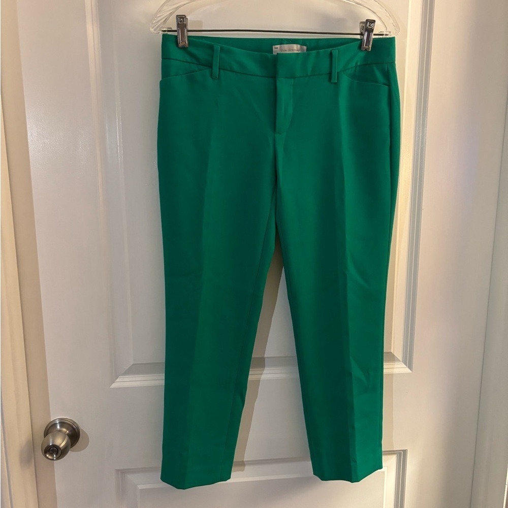 Women's Gap Slim Cropped Green Pants Sz 0 petite